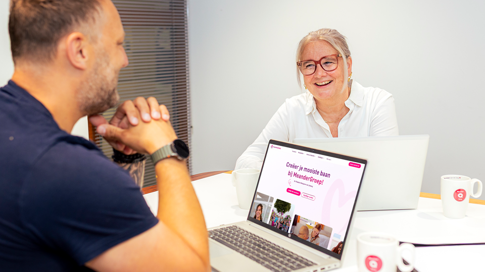 De nieuwe Werken bij Meander-website